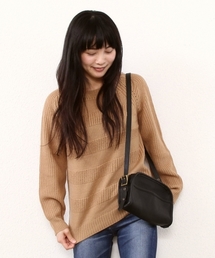 coen | ウール混ソリッドボーダーニット(ニット/セーター)