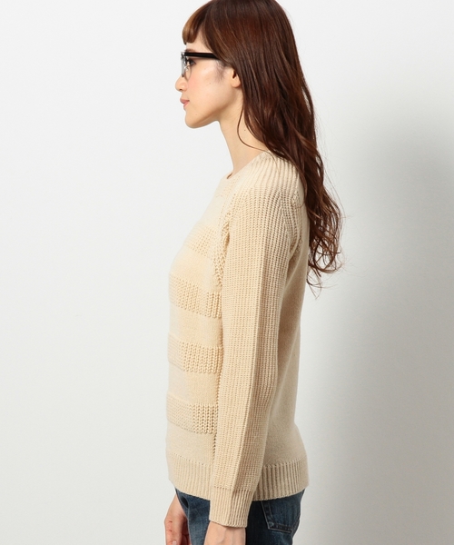 coen（コーエン）の「ウール混ソリッドボーダーニット（ニット/セーター・レディース・オフホワイト/グレー/ベージュ/ネイビー・LARGE/MEDIUM）」の11枚目の写真