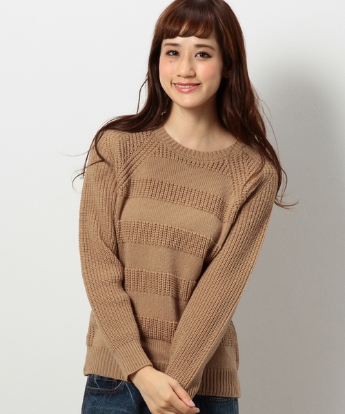 coen（コーエン）の「ウール混ソリッドボーダーニット（ニット/セーター・レディース・オフホワイト/グレー/ベージュ/ネイビー・LARGE/MEDIUM）」の18枚目の写真