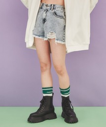 PUNYUS | ダメージデニムショートパンツ(デニムパンツ)