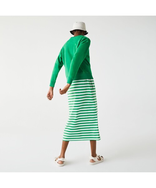 LACOSTE（ラコステ）の「クロコロゴプリントクルーネックスウェット（スウェット・レディース・ホワイト/グリーン・40/38/36/34）」の7枚目の写真