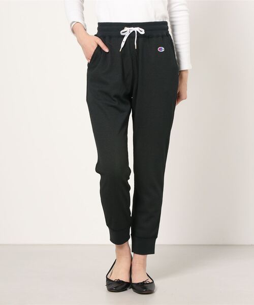 Champion（チャンピオン）の「チャンピオン LONG PANT（スウェットパンツ・レディース・ブラック/ネイビー・L/M）」の2枚目の写真