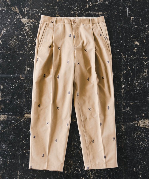 GLOBAL WORK(グローバルワーク)の「BLIND BARBER刺繍パンツ/940144(その他パンツ・メンズ・ネイビー/ブラウン・MEDIUM/LARGE)」の1枚目の写真