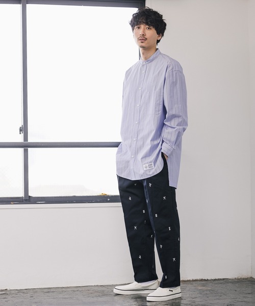 GLOBAL WORK(グローバルワーク)の「BLIND BARBER刺繍パンツ/940144(その他パンツ・メンズ・ネイビー/ブラウン・MEDIUM/LARGE)」の20枚目の写真