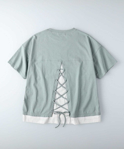 KANGOL（カンゴール）の「【KANGOL】バックデザインＴシャツ（Tシャツ/カットソー・レディース・ライトベージュ/ライム/ブラック・M/L）」の16枚目の写真