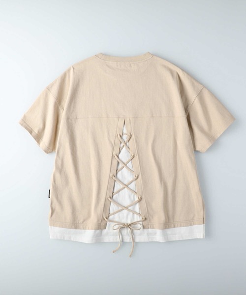 KANGOL（カンゴール）の「【KANGOL】バックデザインＴシャツ（Tシャツ/カットソー・レディース・ライトベージュ/ライム/ブラック・M/L）」の14枚目の写真