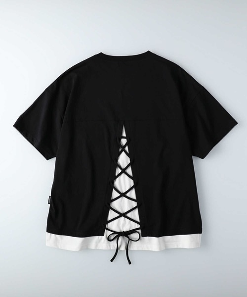 KANGOL（カンゴール）の「【KANGOL】バックデザインＴシャツ（Tシャツ/カットソー・レディース・ライトベージュ/ライム/ブラック・M/L）」の12枚目の写真