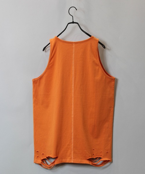 GALLIS ADDICTION（ガリスアディクション）の「GA DAMAGE TANK TOP/ダメージ タンクトップ（タンクトップ・メンズ・チャコール/ナチュラル/ライトオレンジ系・FREE）」の17枚目の写真