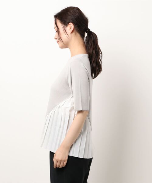 INTERPLANET（インタープラネット）の「サイドプリーツドッキングプルオーバー（ニット/セーター・レディース・ブラック/グレー/カーキ・FREE）」の10枚目の写真