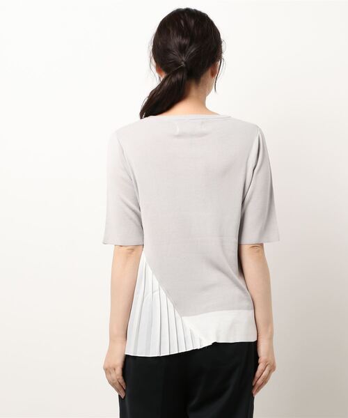 INTERPLANET（インタープラネット）の「サイドプリーツドッキングプルオーバー（ニット/セーター・レディース・ブラック/グレー/カーキ・FREE）」の11枚目の写真