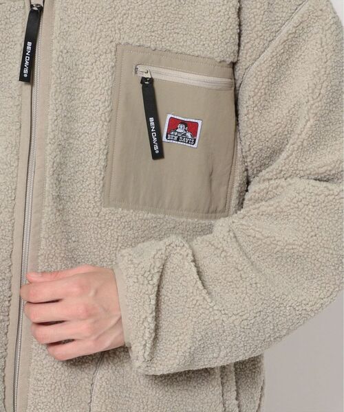 BEN DAVIS/WHITE LABEL（ベンデイビス ホワイトラベル）の「BENDAVIS/ベンデイビス/シープボアジップカーディガン/BOA ZIP CARDIGAN（ブルゾン・メンズ・ブラック/オフホワイト・MEDIUM/LARGE/X-LARGE）」の17枚目の写真