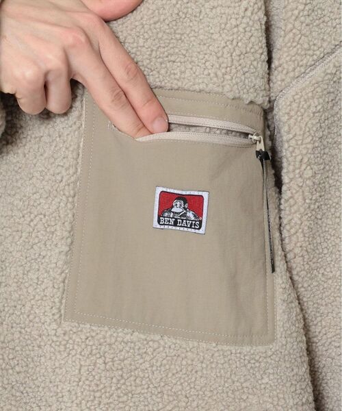 BEN DAVIS/WHITE LABEL（ベンデイビス ホワイトラベル）の「BENDAVIS/ベンデイビス/シープボアジップカーディガン/BOA ZIP CARDIGAN（ブルゾン・メンズ・ブラック/オフホワイト・MEDIUM/LARGE/X-LARGE）」の19枚目の写真