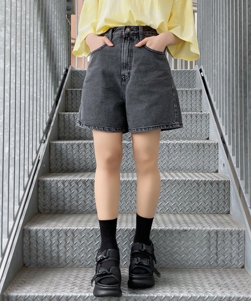 Figments（フィグメンツ）の「ボーイズデニムショーパン（デニムパンツ・レディース・ブラック/インディゴブルー/ブルー系その他・MEDIUM/SMALL）」の2枚目の写真