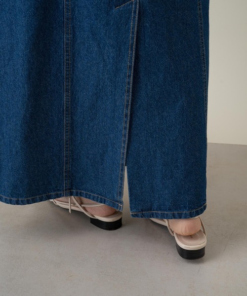 Kastane（カスタネ）の「ハギ入りデニムキャミワンピース（ワンピース・レディース・ブルー/アイボリー・FREE）」の14枚目の写真