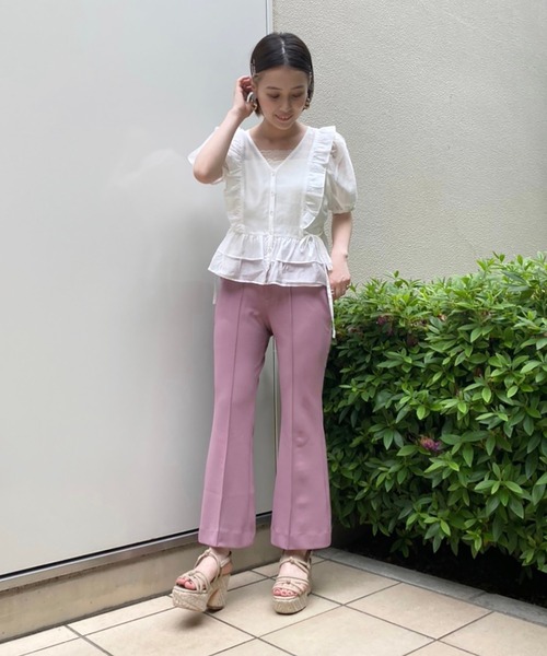 FREE'S MART（フリーズマート）の「カルゼカットソーフレアパンツ（その他パンツ・レディース・ピンク/ブラック/ブルー・SMALL/MEDIUM）」の16枚目の写真