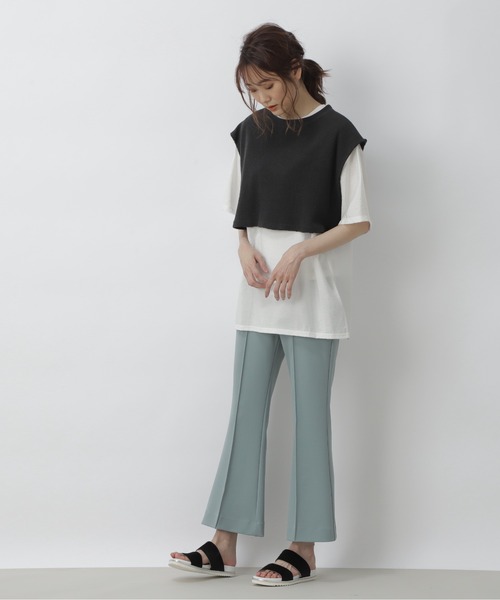 FREE'S MART（フリーズマート）の「カルゼカットソーフレアパンツ（その他パンツ・レディース・ピンク/ブラック/ブルー・SMALL/MEDIUM）」の20枚目の写真