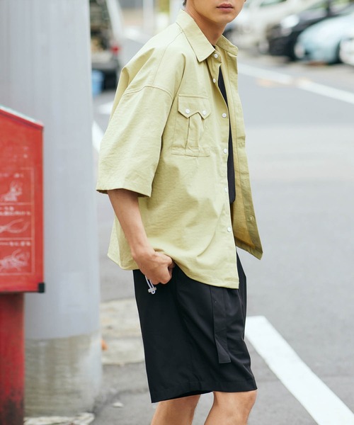 KGFR（カガフリ）の「直営店・WEB限定 KGFR(カガフリ)OXショートスリーブシャツ/半袖シャツ/オックスフォード（シャツ/ブラウス・メンズ・ライトパープル/ライトグリーン/ライトイエロー・L/M/XL）」の7枚目の写真