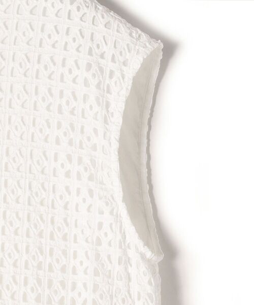 SHIPS（シップス）の「Primary Navy Label:コンビレースノースリーブ 