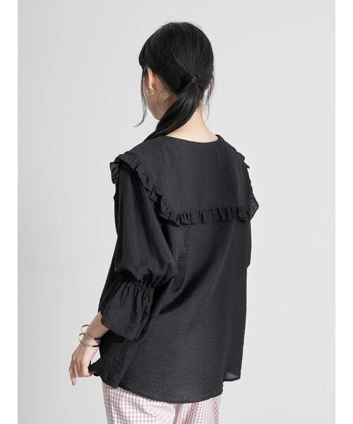 earth music&ecology(アースミュージックアンドエコロジー)の「シアービックカラーブラウス *(シャツ/ブラウス・レディース・ブラック/ミント/オフホワイト/パープル・FREE)」の15枚目の写真