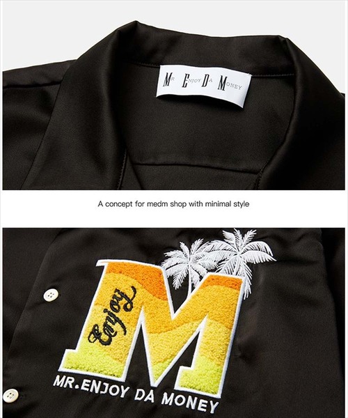 M.E.D.M（エムイーディーエム）の「M.E.D.M(エムイーディーエム)/ワッペンシャツ/Coconuts Shirt(MEDM)（シャツ/ブラウス・メンズ・ブラック・X-LARGE/LARGE）」の4枚目の写真