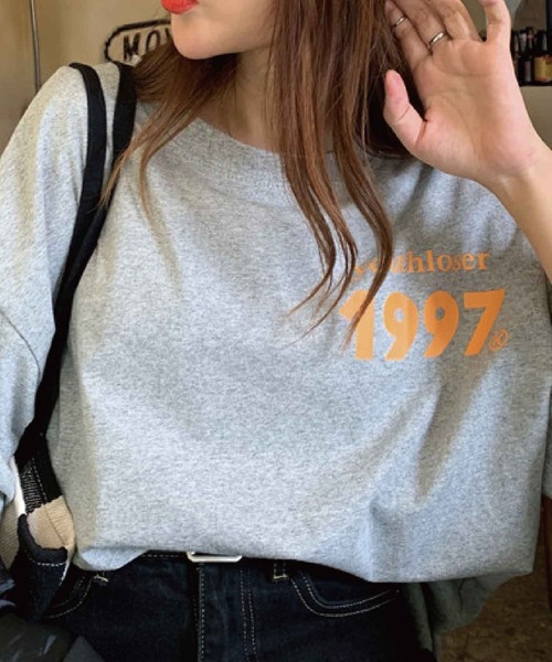 meJane（ミージェーン）の「1997バックプリントロゴビッグシルエットTシャツ【ZOZOTOWN限定】（Tシャツ/カットソー・レディース・ホワイト/グレー・FREE）」の7枚目の写真