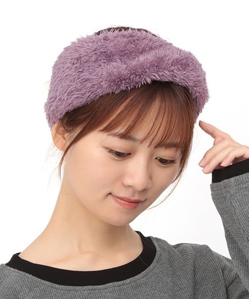 チチカカ（チチカカ）の「ボアクロスヘアバンド（ヘアバンド・レディース・ベージュ/パープル/ライトグリーン・FREE）」の10枚目の写真