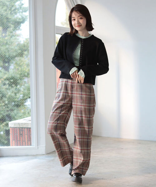 BeAMS DOT（ビームスドット）の「【WEB限定】BeAMS DOT / ホックスウェット カーディガン（カーディガン/ボレロ・レディース・ベージュ/グレー/ブラック・FREE）」の6枚目の写真