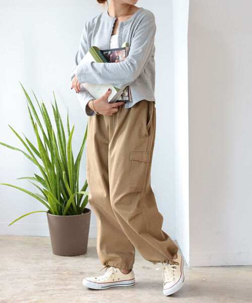 BeAMS DOT（ビームスドット）の「【WEB限定】BeAMS DOT / ホックスウェット カーディガン（カーディガン/ボレロ・レディース・ベージュ/グレー/ブラック・FREE）」の12枚目の写真