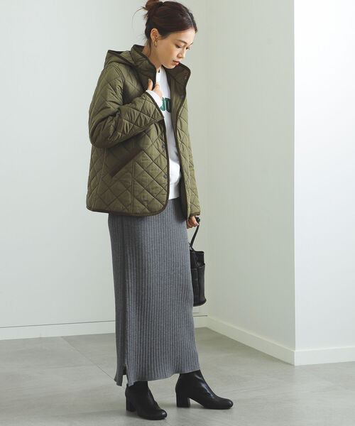 BEAMS HEART(ビームスハート)の「BEAMS HEART / キルティング フードブルゾン(ブルゾン・レディース・ベージュ/ネイビー/オリーブ・SMALL/MEDIUM/LARGE)」の17枚目の写真