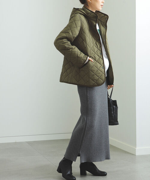 BEAMS HEART(ビームスハート)の「BEAMS HEART / キルティング フードブルゾン(ブルゾン・レディース・ベージュ/ネイビー/オリーブ・SMALL/MEDIUM/LARGE)」の19枚目の写真