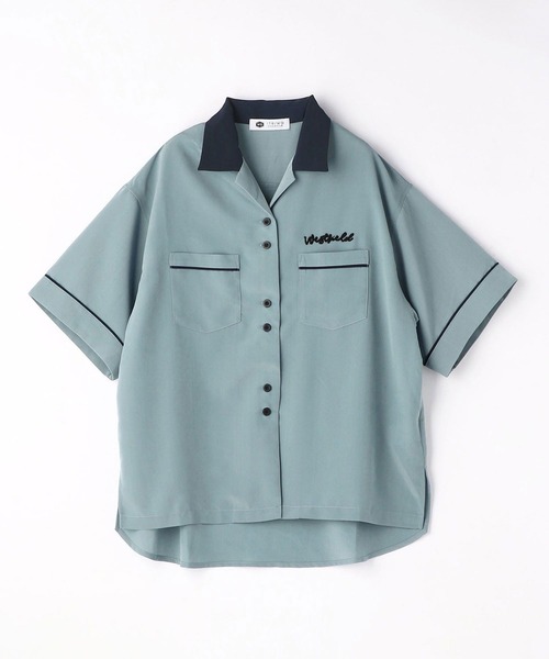 179/WG(イチナナキュウダブルジー)の「ボーリングシャツ(シャツ/ブラウス・レディース・サックスブルー/オレンジ/ネイビー・MEDIUM)」の14枚目の写真