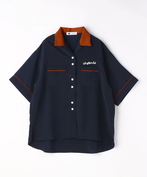 179/WG(イチナナキュウダブルジー)の「ボーリングシャツ(シャツ/ブラウス・レディース・サックスブルー/オレンジ/ネイビー・MEDIUM)」の5枚目の写真