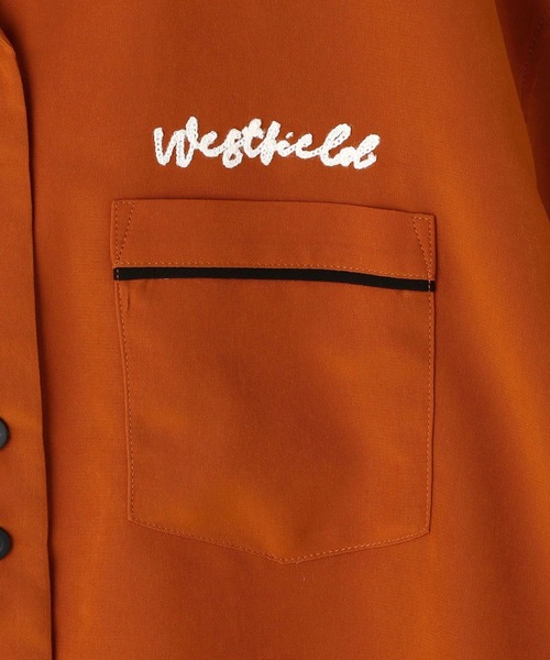 179/WG(イチナナキュウダブルジー)の「ボーリングシャツ(シャツ/ブラウス・レディース・サックスブルー/オレンジ/ネイビー・MEDIUM)」の10枚目の写真