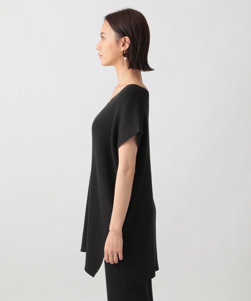 Ezick（エジック）の「【セットアップ】リブVネックベスト（Tシャツ/カットソー・レディース・ホワイト/ブラック・FREE）」の11枚目の写真