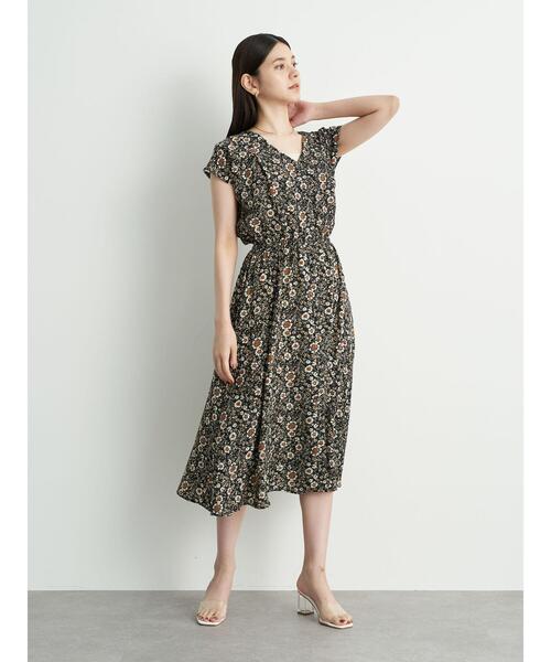 Vecca イェッカヴェッカ のファッション セール ワンピース Yecca レトロ花柄ワンピース ワンピース Yecca