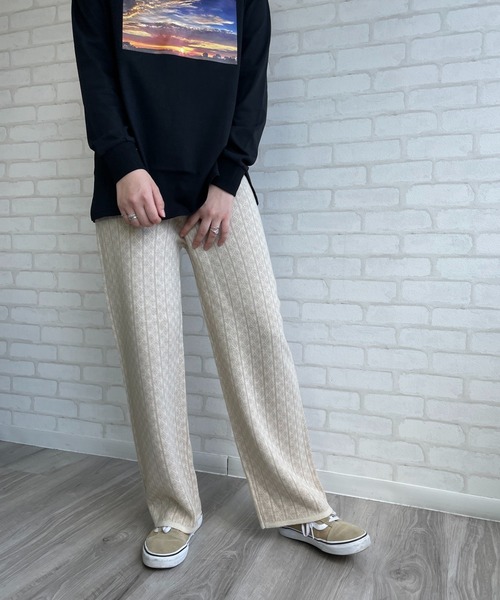 Chiaro（キアロ）の「ジャガードパンツ（その他パンツ・レディース・ベージュ/オリーブ/アイボリー/ブラック・FREE）」の8枚目の写真