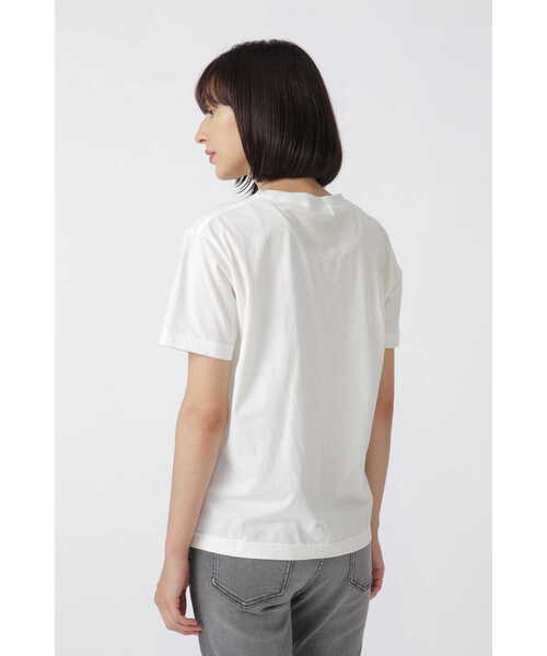 human woman（ヒューマンウーマン）の「◆ラスティック天竺・ロゴＴ（Tシャツ/カットソー・レディース・ピンク/ホワイト/カーキ・MEDIUM）」の7枚目の写真