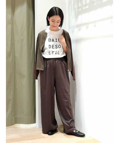 human woman（ヒューマンウーマン）の「◆ラスティック天竺・ロゴＴ（Tシャツ/カットソー・レディース・ピンク/ホワイト/カーキ・MEDIUM）」の8枚目の写真