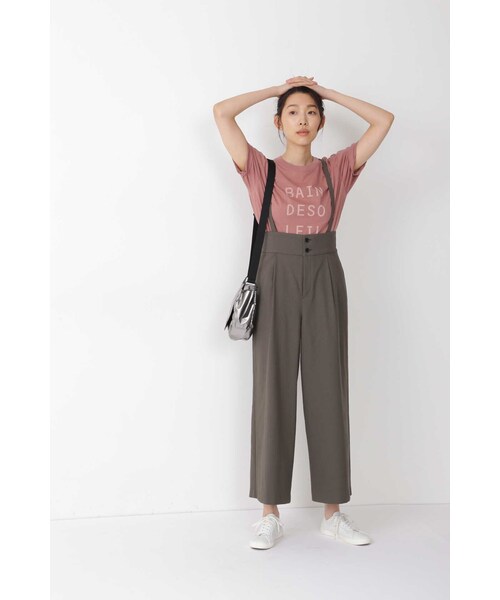 human woman（ヒューマンウーマン）の「◆ラスティック天竺・ロゴＴ（Tシャツ/カットソー・レディース・ピンク/ホワイト/カーキ・MEDIUM）」の12枚目の写真