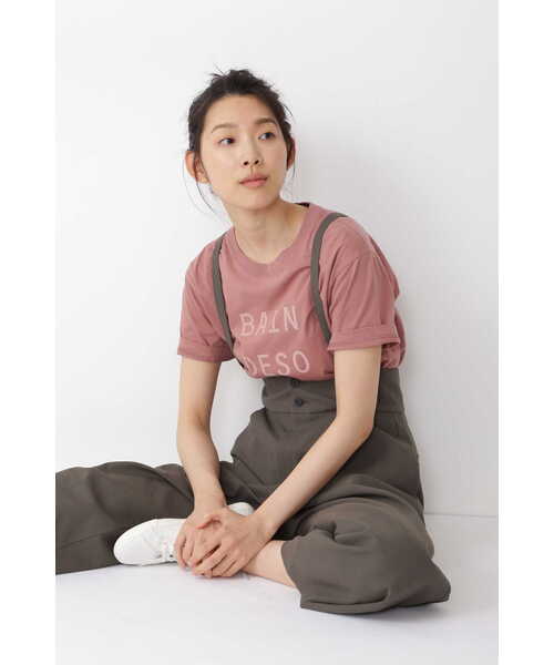 human woman（ヒューマンウーマン）の「◆ラスティック天竺・ロゴＴ（Tシャツ/カットソー・レディース・ピンク/ホワイト/カーキ・MEDIUM）」の18枚目の写真