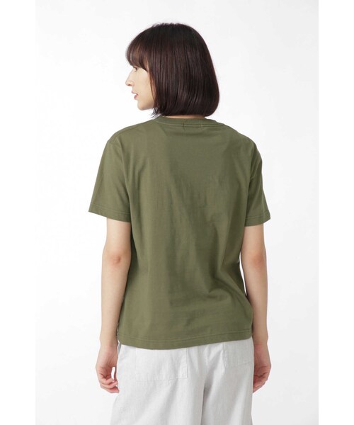 human woman（ヒューマンウーマン）の「◆ラスティック天竺・ロゴＴ（Tシャツ/カットソー・レディース・ピンク/ホワイト/カーキ・MEDIUM）」の22枚目の写真