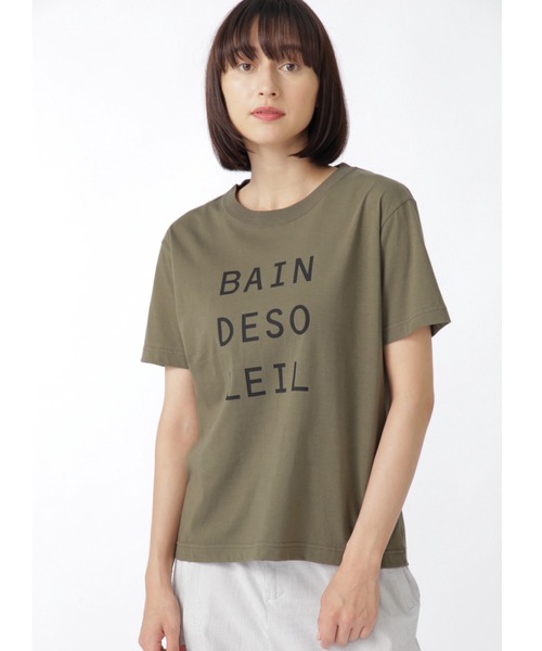 Human 在庫有 の トップス woman ヒューマンウーマン のファッション ラスティック天竺 ロゴｔ Tシャツ カットソー Human