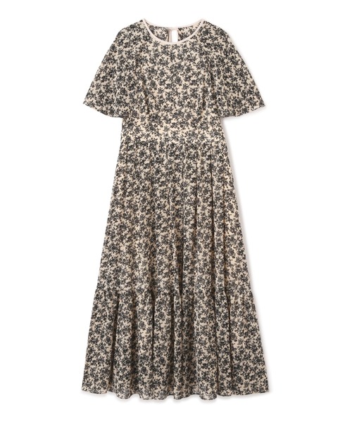 【美品】JILLSTUART シアフローレッツワンピース ブラック　2 ビヒン】ジルスチュアート シアフローレッツワンピース ブラック 2