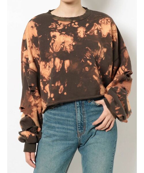 jouetie（ジュエティ）の「ダメージプルオーバー【スウェット/トレーナー】（スウェット・レディース・ブラック/ピンク/アイボリー・MEDIUM）」の14枚目の写真