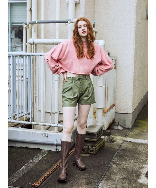 jouetie（ジュエティ）の「ダメージプルオーバー【スウェット/トレーナー】（スウェット・レディース・ブラック/ピンク/アイボリー・MEDIUM）」の18枚目の写真