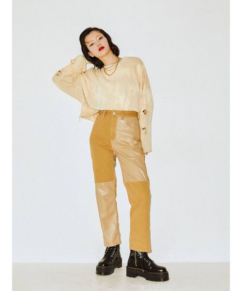 jouetie（ジュエティ）の「ダメージプルオーバー【スウェット/トレーナー】（スウェット・レディース・ブラック/ピンク/アイボリー・MEDIUM）」の12枚目の写真