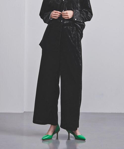 UNITED ARROWS（ユナイテッドアローズ）の「＜UNITED ARROWS＞PE ベロア イージーパンツ G（その他パンツ・レディース・ブラック/ネイビー・38/36）」の2枚目の写真