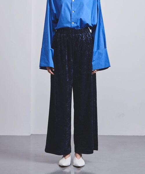 UNITED ARROWS（ユナイテッドアローズ）の「＜UNITED ARROWS＞PE ベロア イージーパンツ G（その他パンツ・レディース・ブラック/ネイビー・38/36）」の7枚目の写真