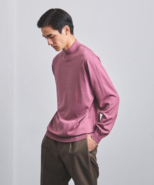 Camoshita(カモシタ)の「<Camoshita(カモシタ)> モックネック プルオーバー(ニット/セーター・メンズ・ピンク/モカ/ロイヤルブルー・S/L/M)」の3枚目の写真