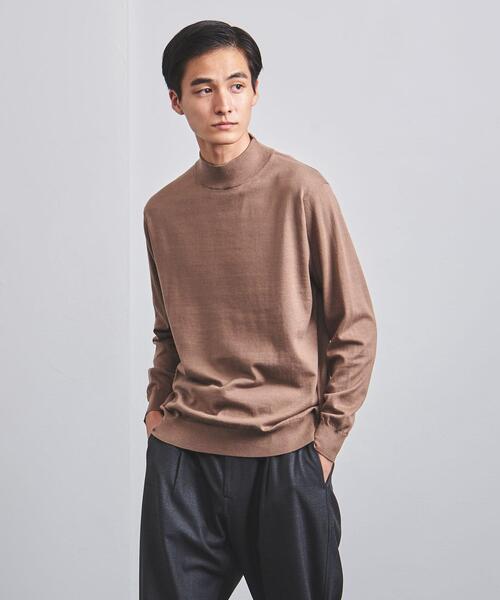 Camoshita(カモシタ)の「<Camoshita(カモシタ)> モックネック プルオーバー(ニット/セーター・メンズ・ピンク/モカ/ロイヤルブルー・S/L/M)」の1枚目の写真